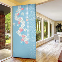 Blue Hawaii Anthurium Plumeria Lei Door Cover LT9 - Polynesian Pride