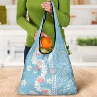 Blue Hawaii Anthurium Plumeria Lei Grocery Bag LT9 - Polynesian Pride