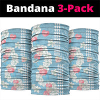 Blue Hawaii Anthurium Plumeria Lei Neck Gaiter
