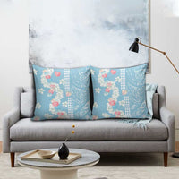 Blue Hawaii Anthurium Plumeria Lei Pillow Cover LT9 - Polynesian Pride
