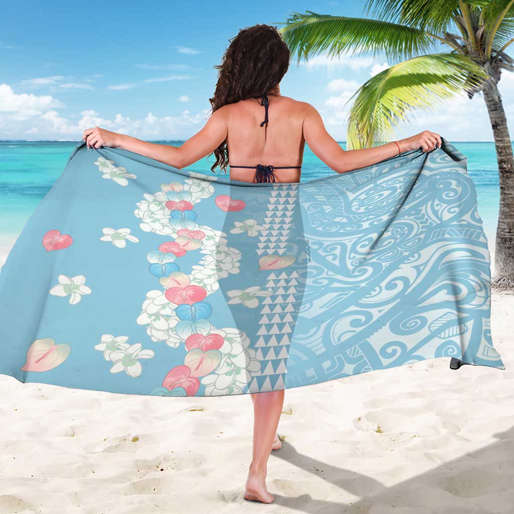 Blue Hawaii Anthurium Plumeria Lei Sarong LT9 - Polynesian Pride