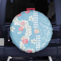 Blue Hawaii Anthurium Plumeria Lei Spare Tire Cover LT9 No hole Blue - Polynesian Pride