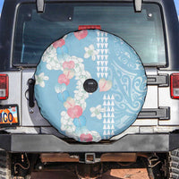 Blue Hawaii Anthurium Plumeria Lei Spare Tire Cover LT9 Blue - Polynesian Pride
