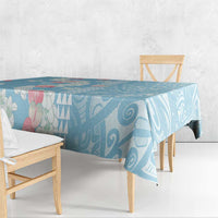 Blue Hawaii Anthurium Plumeria Lei Tablecloth LT9 - Polynesian Pride