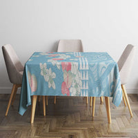 Blue Hawaii Anthurium Plumeria Lei Tablecloth LT9 - Polynesian Pride