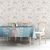 Blue Hawaii Anthurium Plumeria Lei Tablecloth LT9 - Polynesian Pride