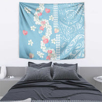 Blue Hawaii Anthurium Plumeria Lei Tapestry LT9 - Polynesian Pride