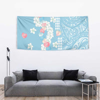 Blue Hawaii Anthurium Plumeria Lei Tapestry LT9 - Polynesian Pride