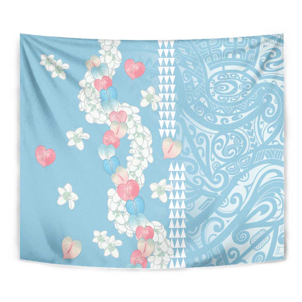 Blue Hawaii Anthurium Plumeria Lei Tapestry LT9 - Polynesian Pride