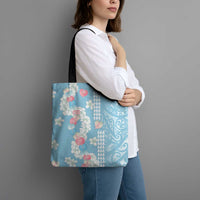 Blue Hawaii Anthurium Plumeria Lei Tote Bag LT9 - Polynesian Pride