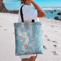 Blue Hawaii Anthurium Plumeria Lei Tote Bag LT9 - Polynesian Pride