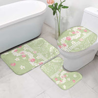 Leaf Green Hawaii Anthurium Plumeria Lei Bathroom Set LT9 - Polynesian Pride