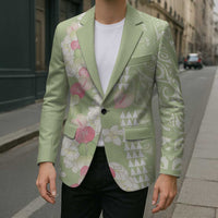 Leaf Green Hawaii Anthurium Plumeria Lei Blazer LT9 - Polynesian Pride