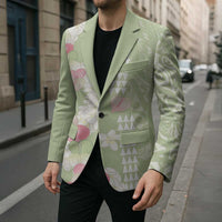 Leaf Green Hawaii Anthurium Plumeria Lei Blazer LT9 - Polynesian Pride