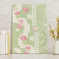 Leaf Green Hawaii Anthurium Plumeria Lei Canvas Wall Art LT9 Without Frame Green - Polynesian Pride