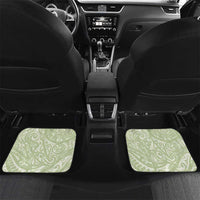 Leaf Green Hawaii Anthurium Plumeria Lei Car Mats LT9 Set 2pcs - Back Green - Polynesian Pride