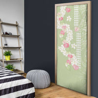 Leaf Green Hawaii Anthurium Plumeria Lei Door Cover LT9 - Polynesian Pride