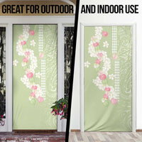 Leaf Green Hawaii Anthurium Plumeria Lei Door Cover LT9 - Polynesian Pride