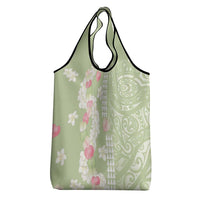 Leaf Green Hawaii Anthurium Plumeria Lei Grocery Bag LT9 - Polynesian Pride
