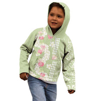 Leaf Green Hawaii Anthurium Plumeria Lei Kid Hoodie LT9 - Polynesian Pride