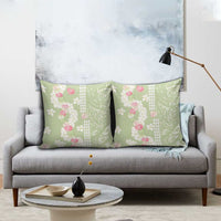 Leaf Green Hawaii Anthurium Plumeria Lei Pillow Cover LT9 - Polynesian Pride
