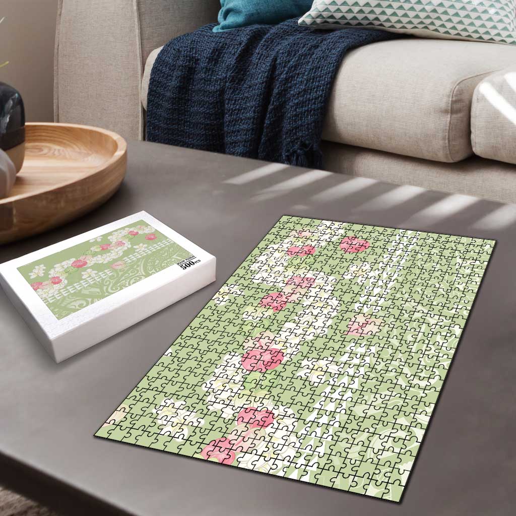 Leaf Green Hawaii Anthurium Plumeria Lei Puzzle LT9 - Polynesian Pride