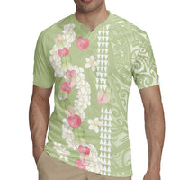 Leaf Green Hawaii Anthurium Plumeria Lei Rugby Jersey LT9 - Polynesian Pride
