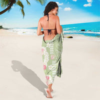 Leaf Green Hawaii Anthurium Plumeria Lei Sarong LT9 - Polynesian Pride