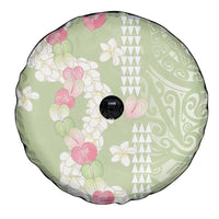 Leaf Green Hawaii Anthurium Plumeria Lei Spare Tire Cover LT9 - Polynesian Pride