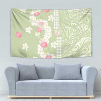 Leaf Green Hawaii Anthurium Plumeria Lei Tapestry LT9 - Polynesian Pride