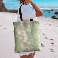 Leaf Green Hawaii Anthurium Plumeria Lei Tote Bag LT9 - Polynesian Pride