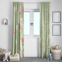 Leaf Green Hawaii Anthurium Plumeria Lei Window Curtain