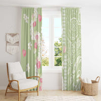 Leaf Green Hawaii Anthurium Plumeria Lei Window Curtain
