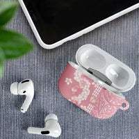 Soft Pink Hawaii Anthurium Plumeria Lei AirPods Case LT9 - Polynesian Pride