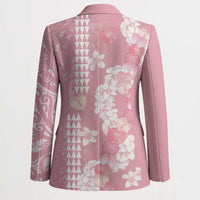 Soft Pink Hawaii Anthurium Plumeria Lei Blazer LT9 - Polynesian Pride