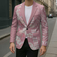 Soft Pink Hawaii Anthurium Plumeria Lei Blazer LT9 - Polynesian Pride