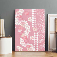 Soft Pink Hawaii Anthurium Plumeria Lei Canvas Wall Art LT9 - Polynesian Pride