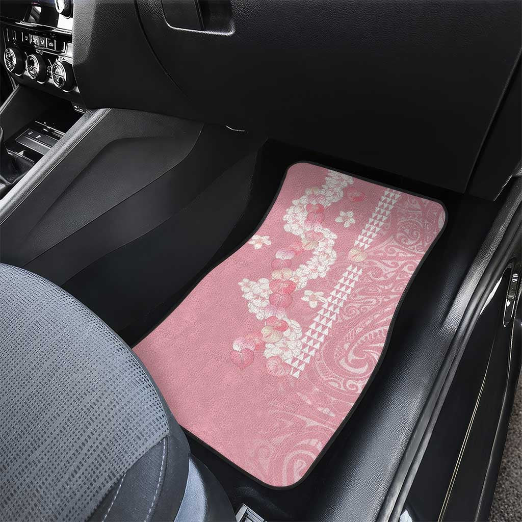 Soft Pink Hawaii Anthurium Plumeria Lei Car Mats LT9 - Polynesian Pride