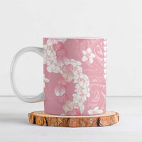 Soft Pink Hawaii Anthurium Plumeria Lei Ceramic Mug LT9 Pink - Polynesian Pride