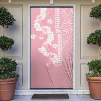 Soft Pink Hawaii Anthurium Plumeria Lei Door Cover LT9 Pink - Polynesian Pride