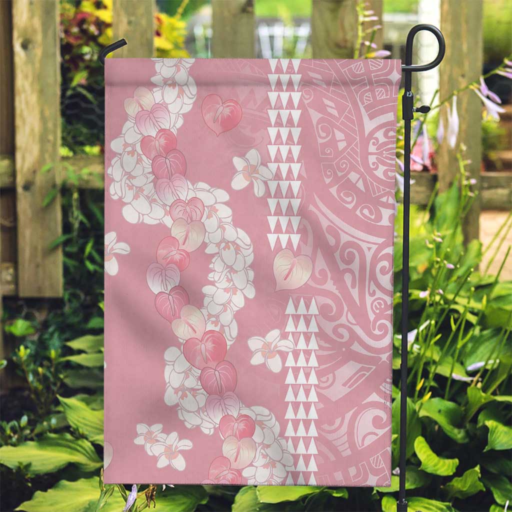 Soft Pink Hawaii Anthurium Plumeria Lei Garden Flag LT9 Garden Flag Pink - Polynesian Pride