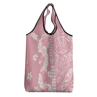 Soft Pink Hawaii Anthurium Plumeria Lei Grocery Bag