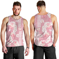 Soft Pink Hawaii Anthurium Plumeria Lei Men Tank Top LT9 - Polynesian Pride