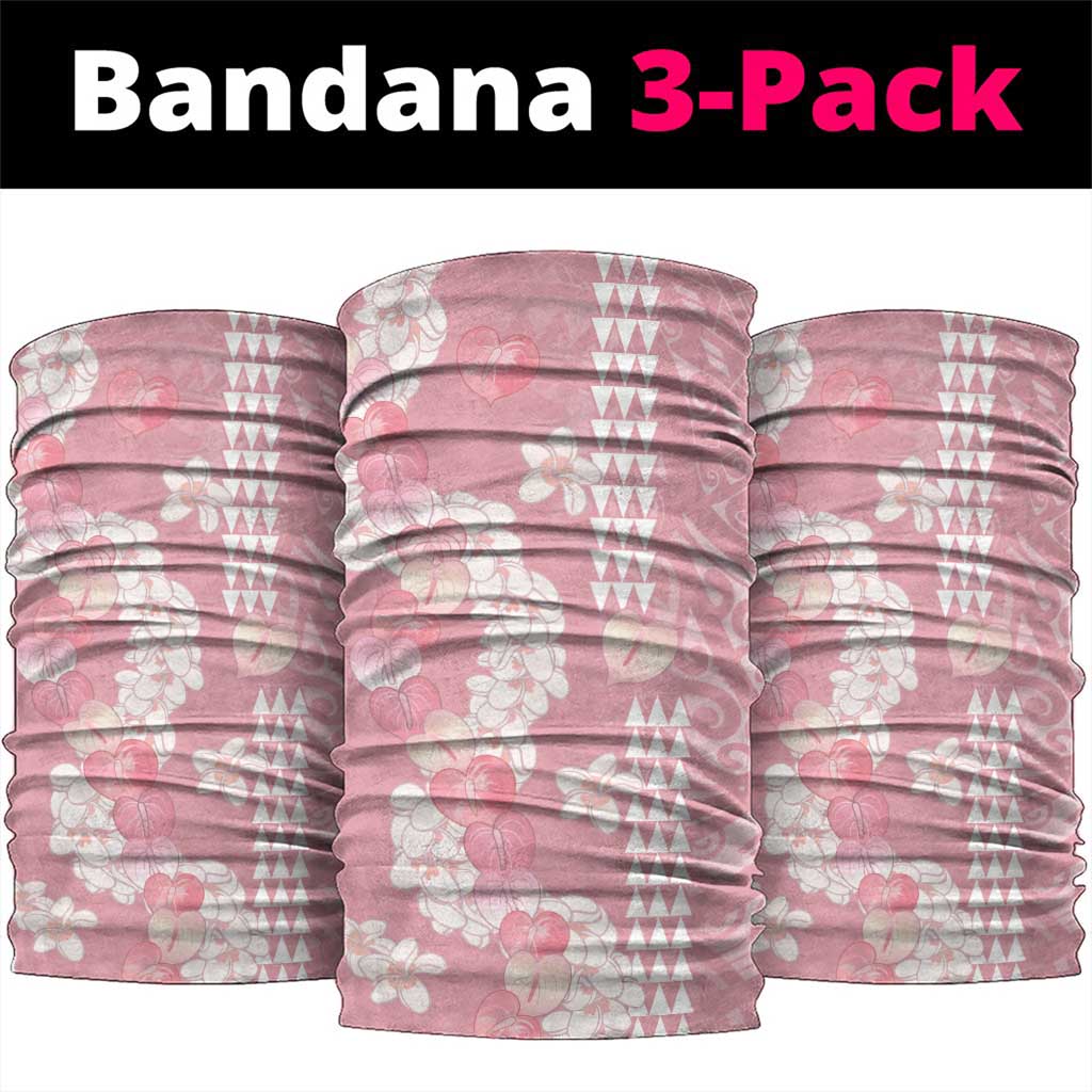 Soft Pink Hawaii Anthurium Plumeria Lei Neck Gaiter LT9 package One Size: 25*50cm Pink - Polynesian Pride