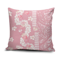 Soft Pink Hawaii Anthurium Plumeria Lei Pillow Cover LT9 Pink - Polynesian Pride