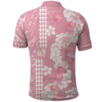Soft Pink Hawaii Anthurium Plumeria Lei Polo Shirt LT9 - Polynesian Pride
