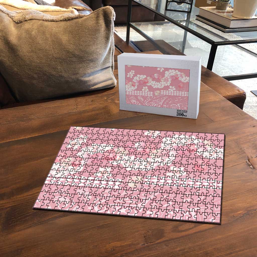 Soft Pink Hawaii Anthurium Plumeria Lei Puzzle LT9 - Polynesian Pride
