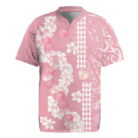 Soft Pink Hawaii Anthurium Plumeria Lei Rugby Jersey LT9 Pink - Polynesian Pride