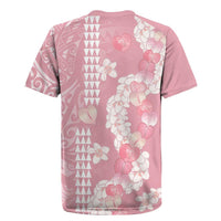 Soft Pink Hawaii Anthurium Plumeria Lei Rugby Jersey LT9 - Polynesian Pride
