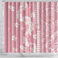Soft Pink Hawaii Anthurium Plumeria Lei Shower Curtain LT9 - Polynesian Pride